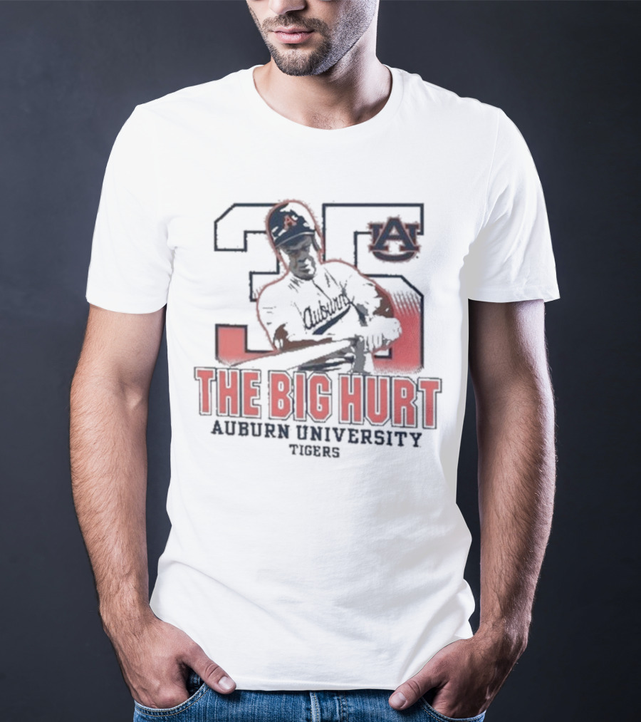 Frank Thomas #35 The Big Hurt Auburn University Tigers Baseball Legend T-Shirt