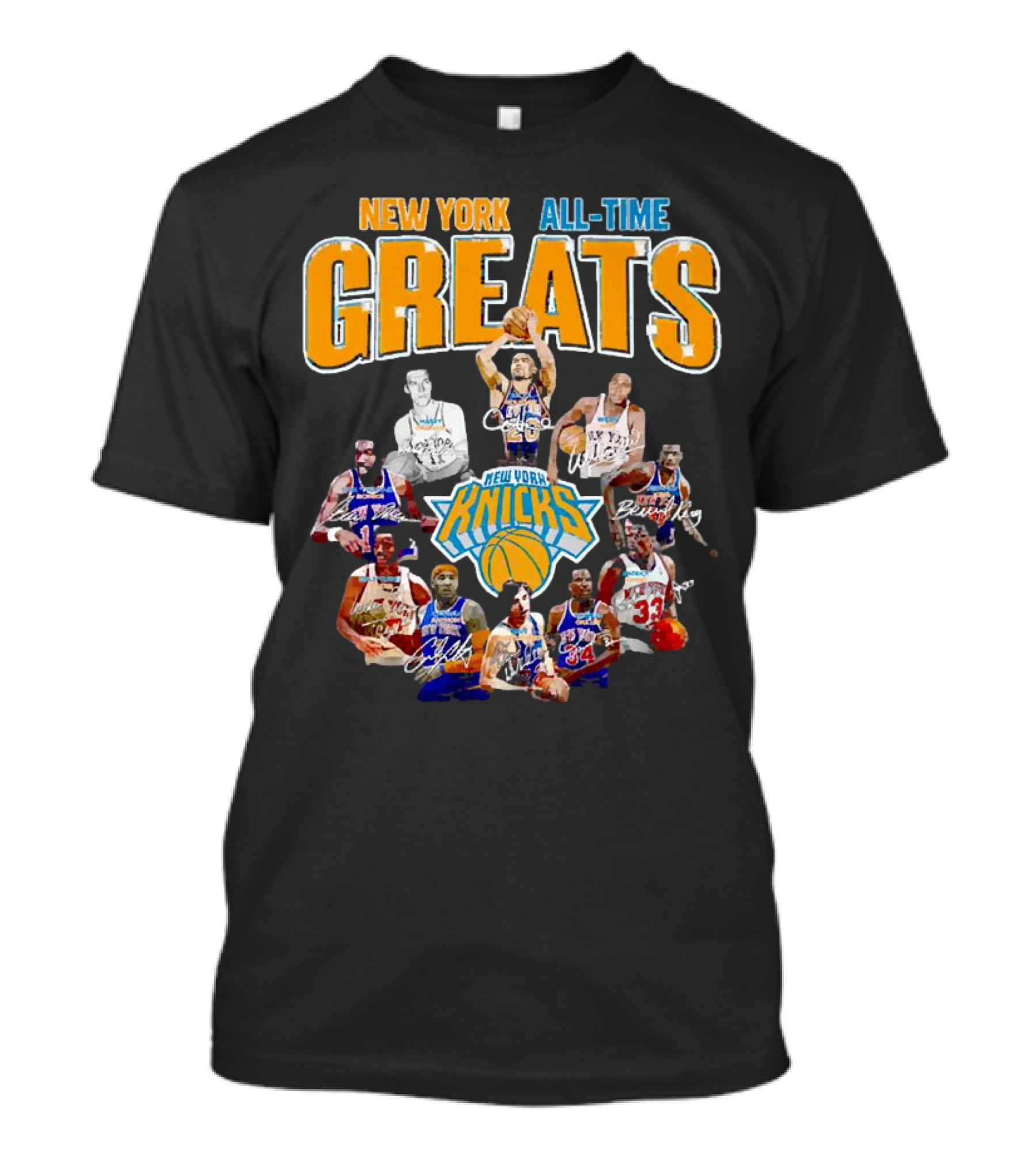 New York Knicks All-Time Greats Signatures T-Shirt