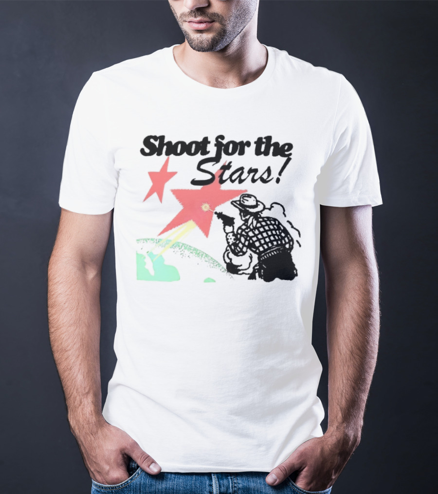 Shoot For The Stars Western Cowboy Cosmic Adventure T-Shirt