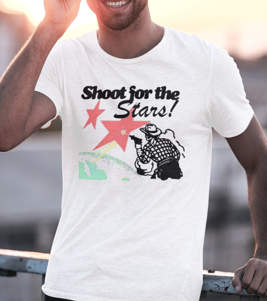 Shoot For The Stars Western Cowboy Cosmic Adventure T-Shirt