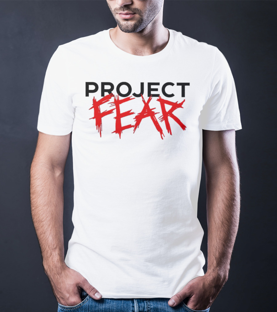 PROJECT FEAR Text Red Brush Stroke T-Shirt