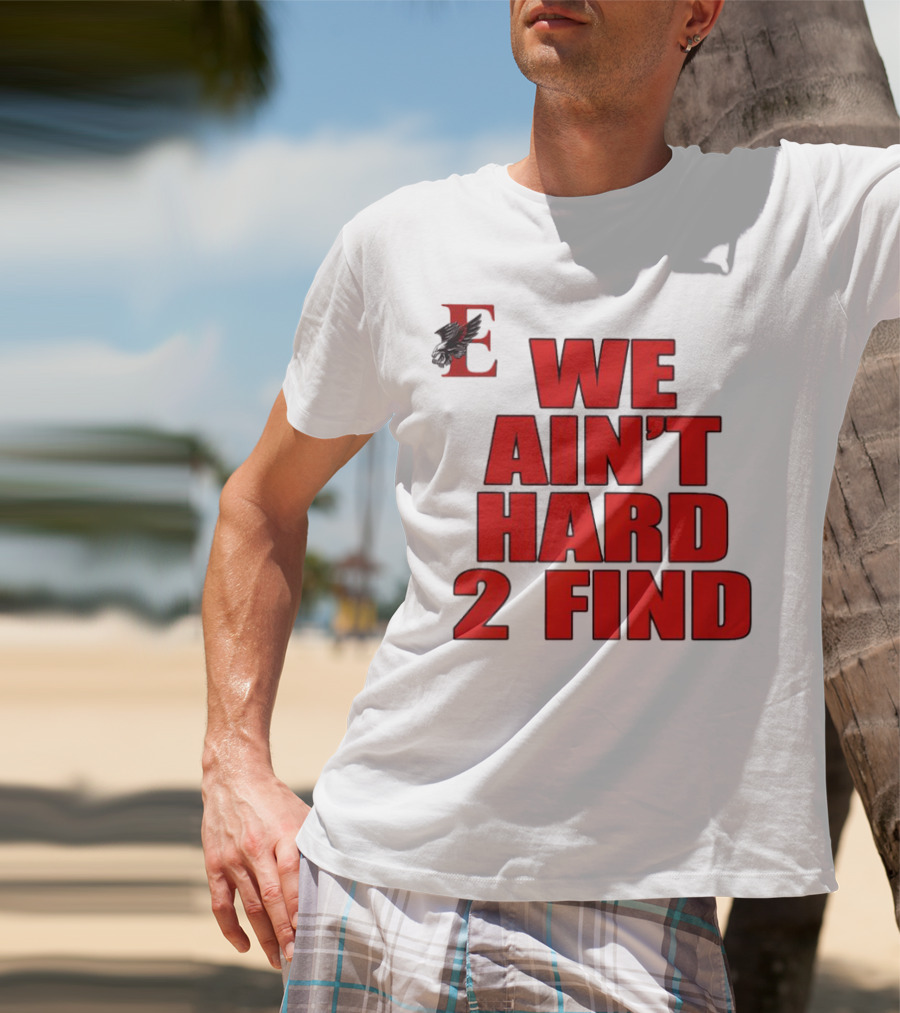 We Ain’t Hard 2 Find Red Bold Text Black Background Ravens T-Shirt
