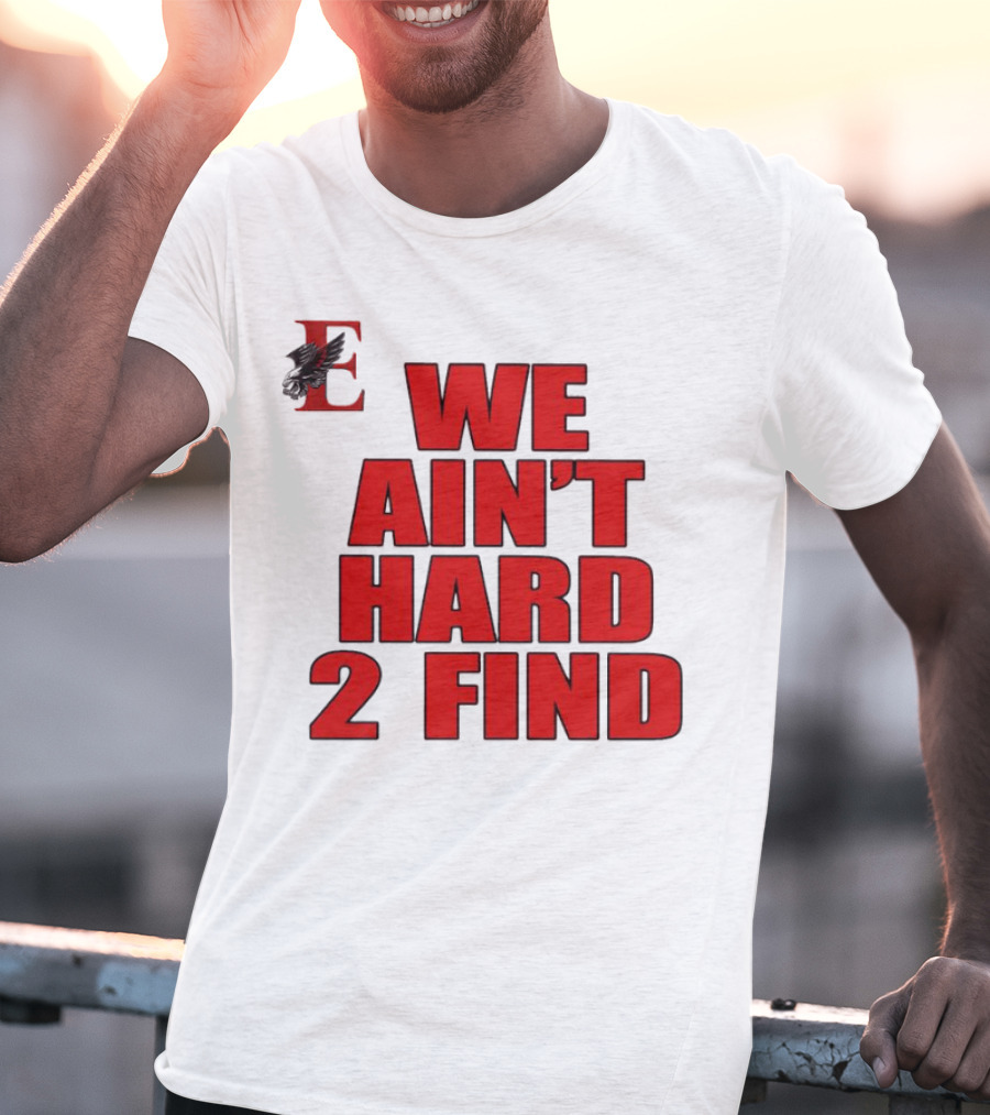 We Ain’t Hard 2 Find Red Bold Text Black Background Ravens T-Shirt