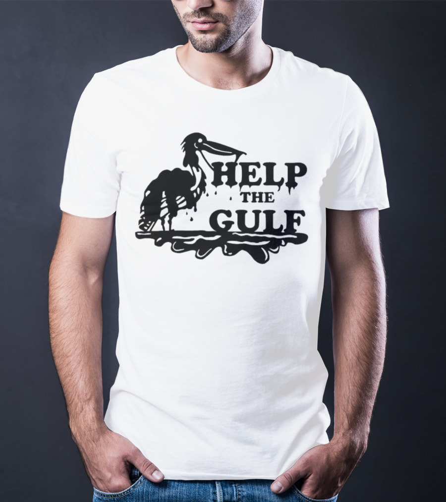Help The Gulf Oil Spill Awareness Pelican T-Shirt