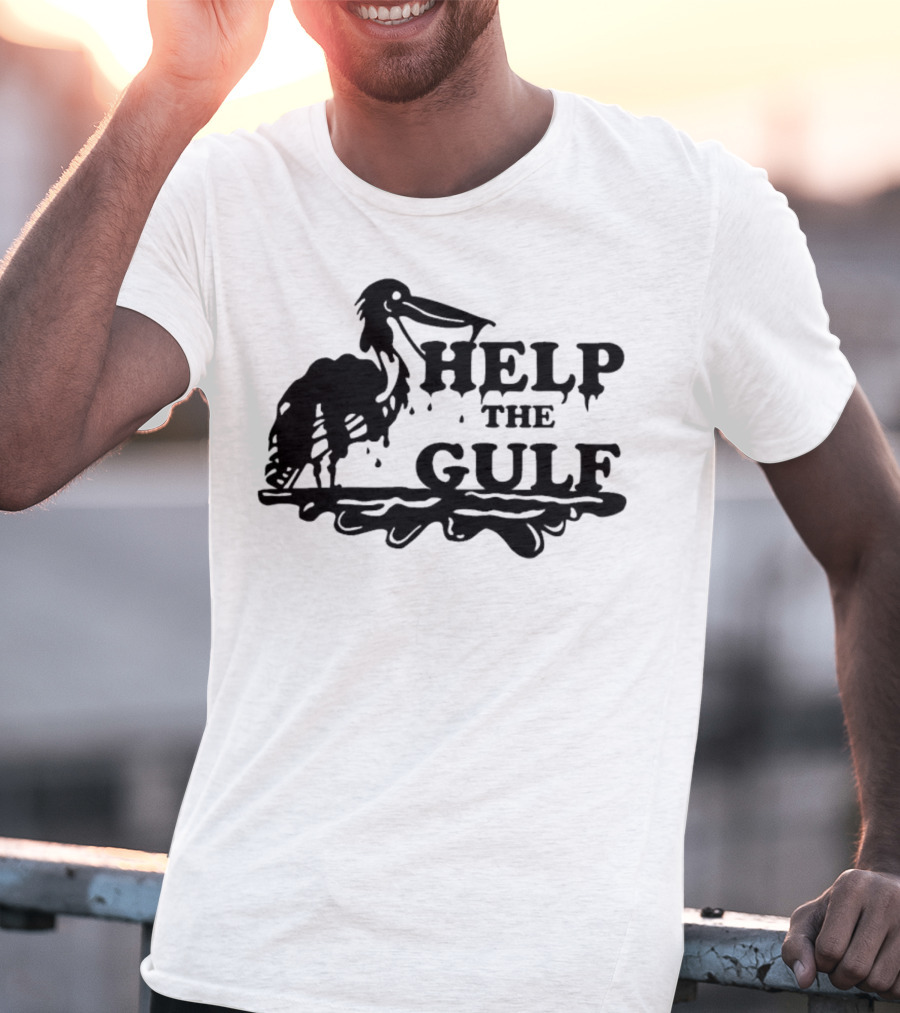 Help The Gulf Oil Spill Awareness Pelican T-Shirt