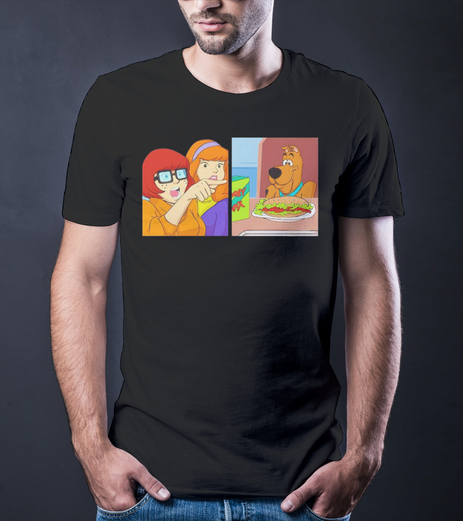 Velma Daphne Scooby-Doo Mystery Incorporated Funny Pizza Reaction T-Shirt
