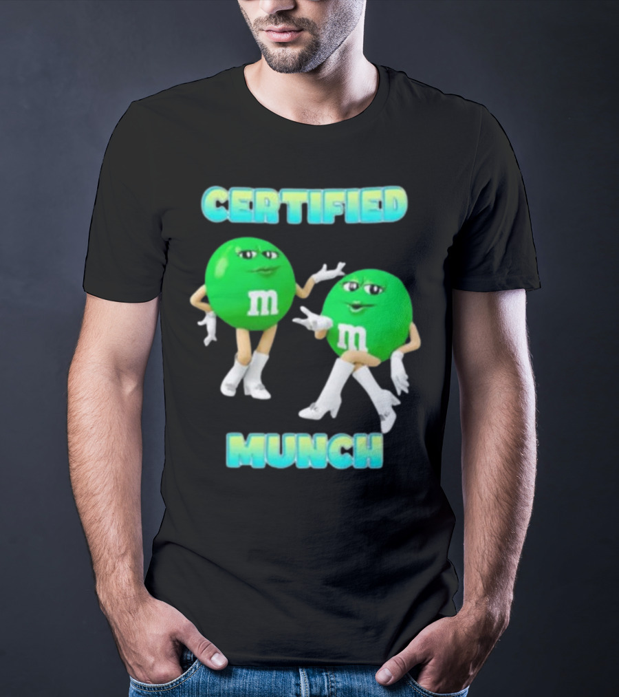CERTIFIED MUNCH M&M Green Candy Characters Boot Pose T-Shirt