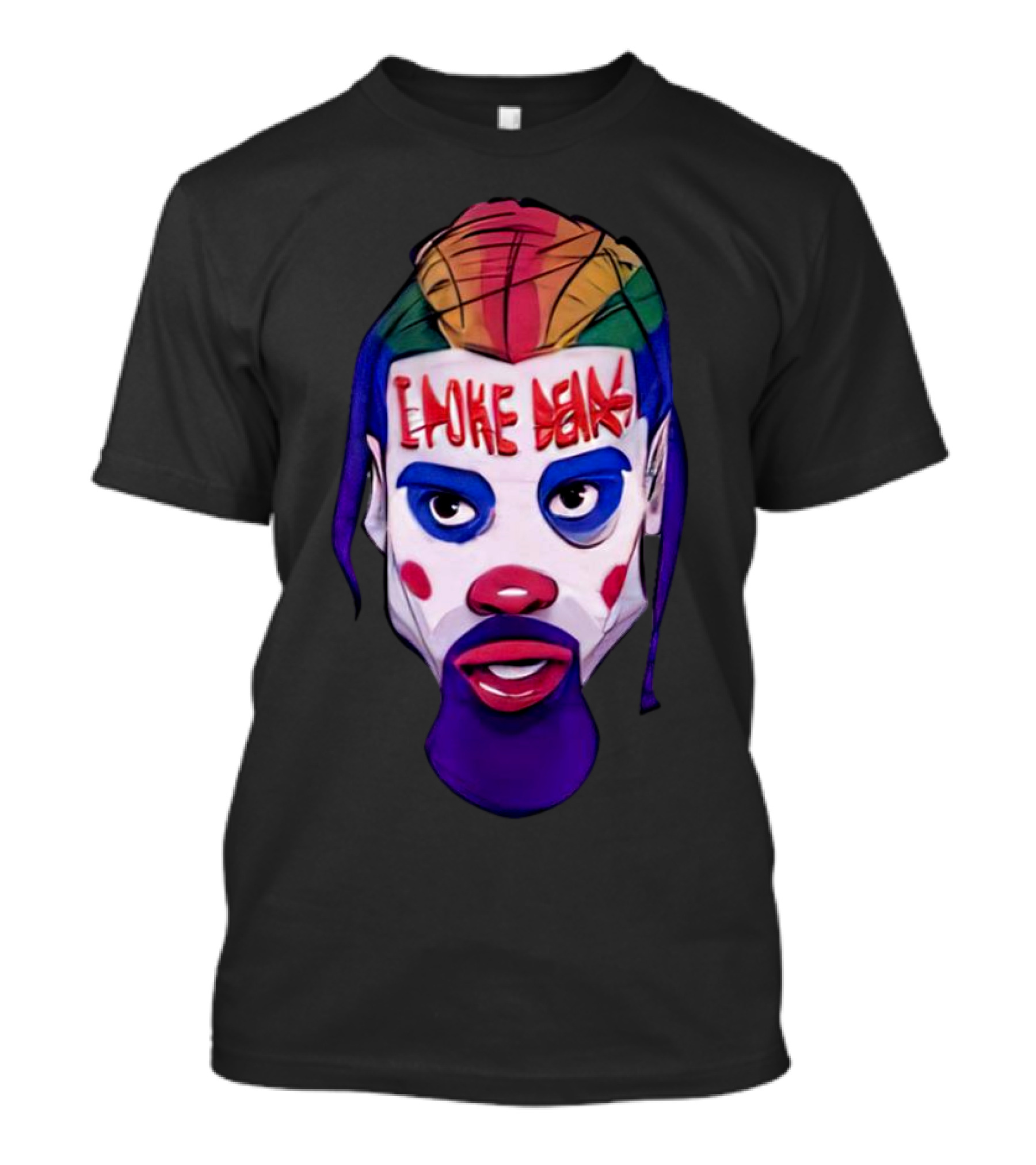 Dillon Brooks I Poke Bears Joker Face Colorful Hairstyle T-Shirt