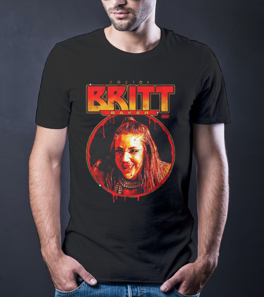 Doctor Britt Baker AEW Wrestler Portrait Rolemodel T-Shirt