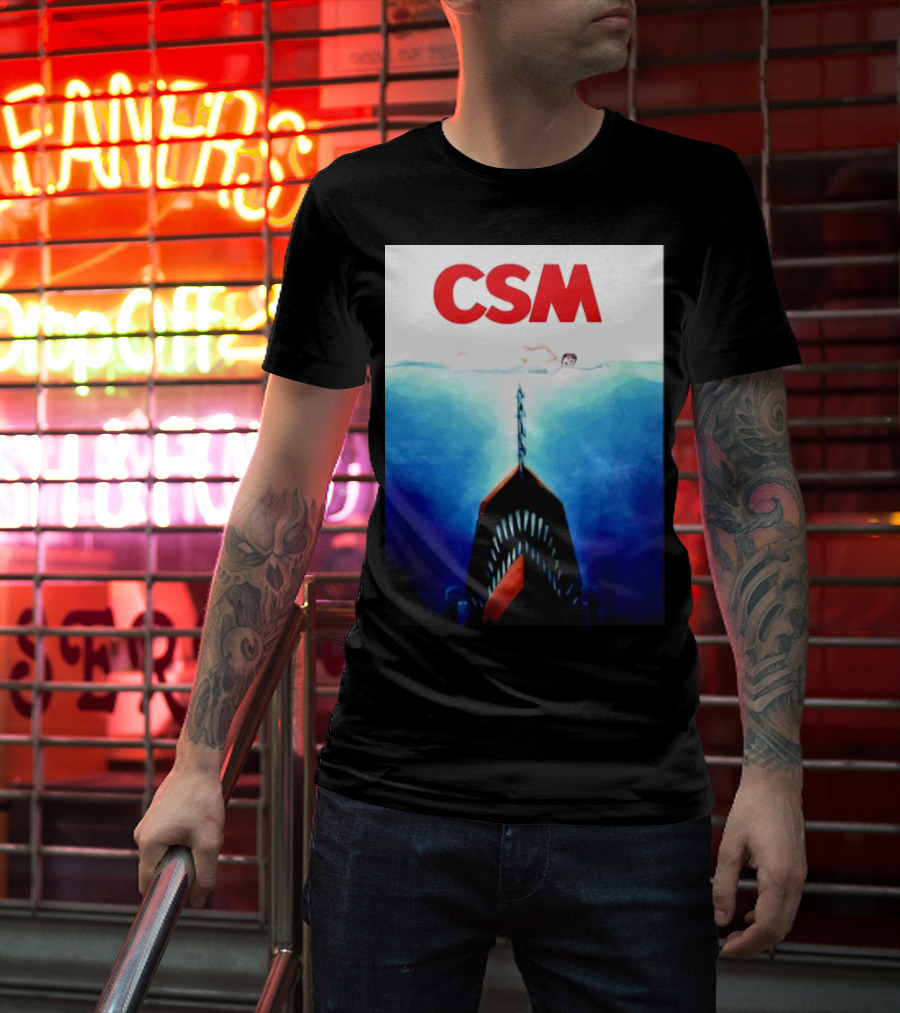 CSM Jaws Blu-Ray Parody Swim Danger T-Shirt