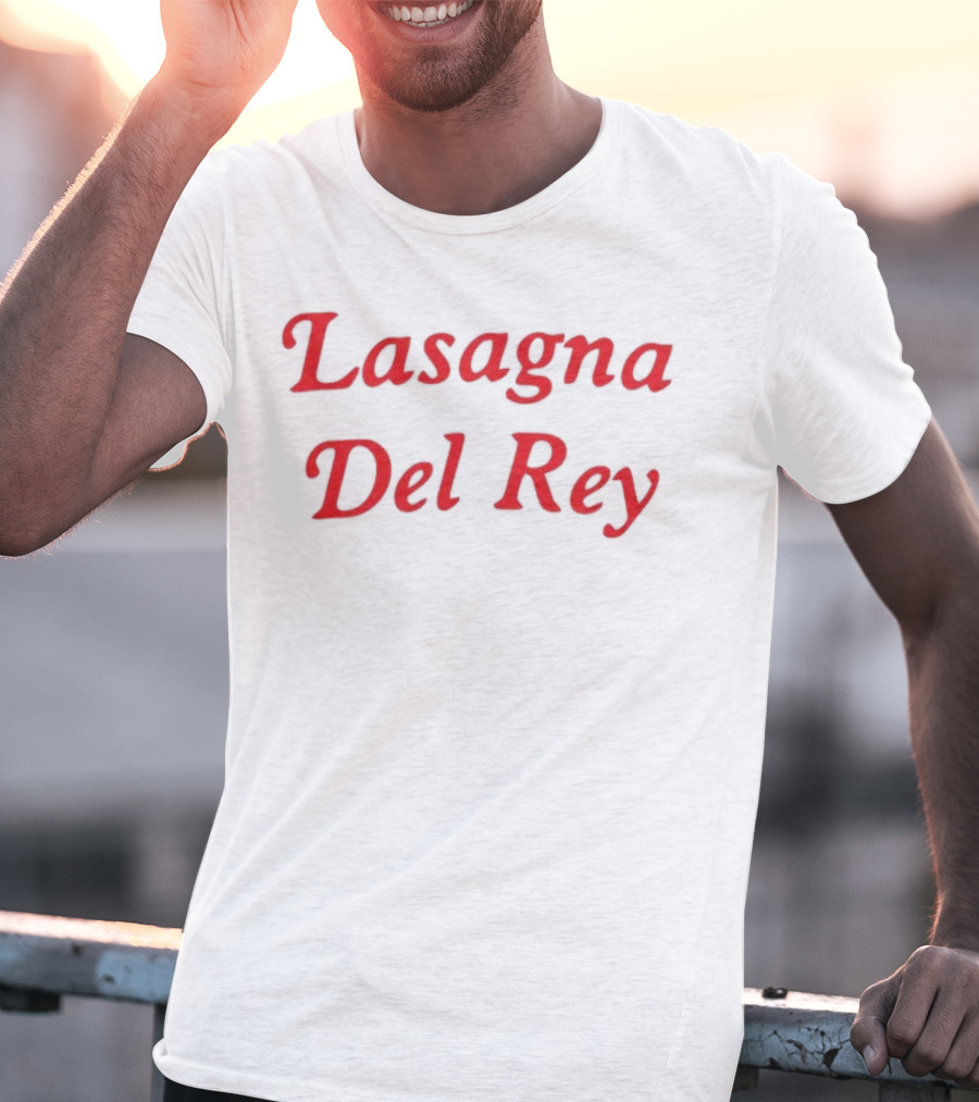 Lasagna Del Rey Parody Textแฟชั่น T-Shirt
