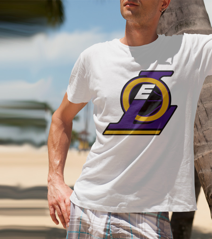 LOE Los Angeles Lakers Logo Basketball T-Shirt