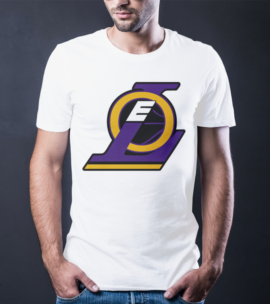 LOE Los Angeles Lakers Logo Basketball T-Shirt