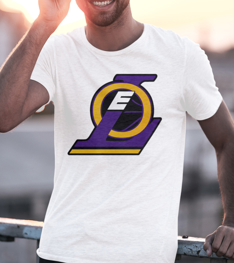 LOE Los Angeles Lakers Logo Basketball T-Shirt