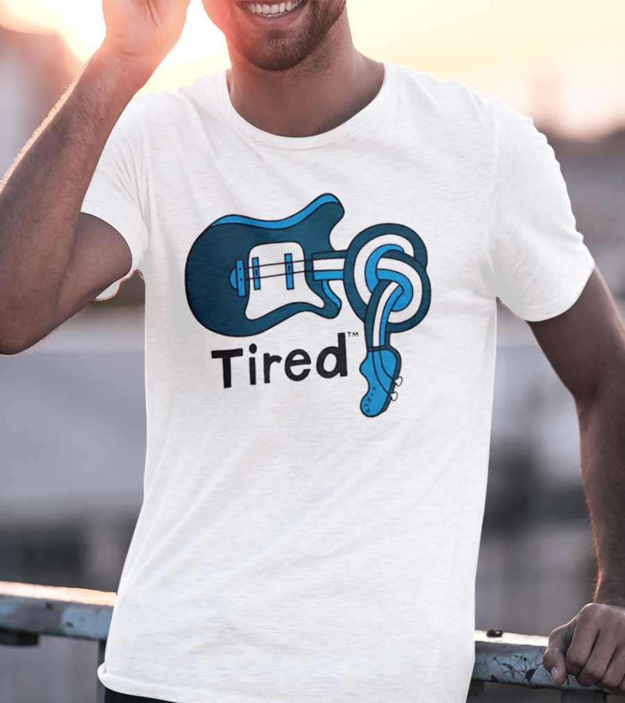 Tired Skateboards Guitar Spinal Twist T-Shirt