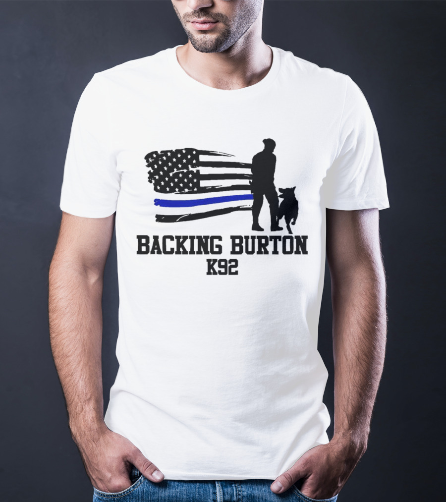 Backing Burton K92 Thin Blue Line Officer Seara T-Shirt