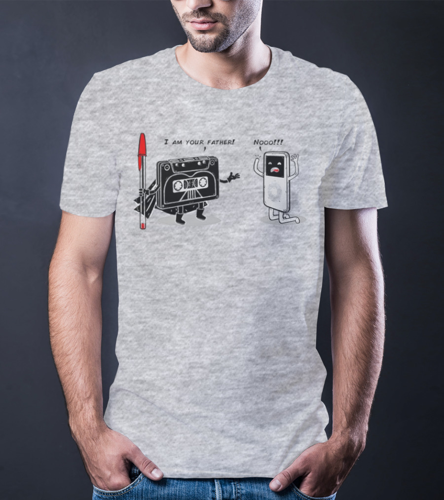 I Am Your Father Nooo Cassette And IPod T-Shirt