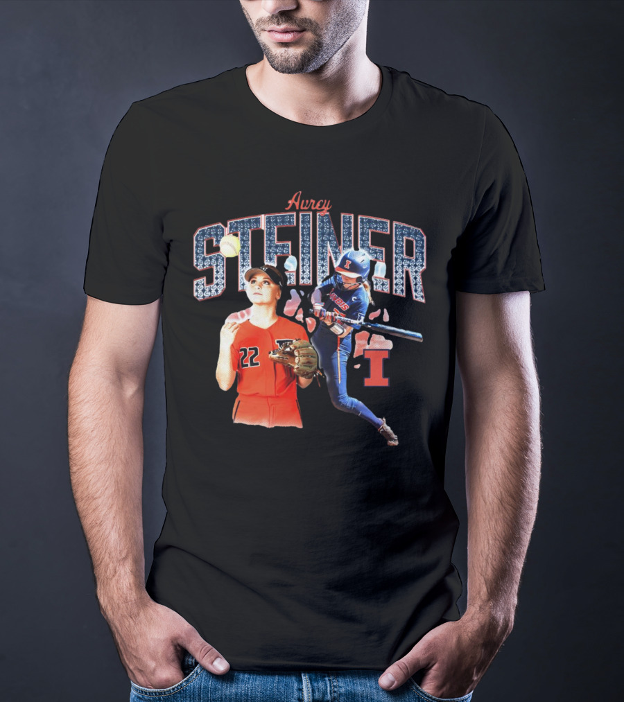 Avrey Steiner Illinois Softball Fighting Illini Number 22 T-Shirt
