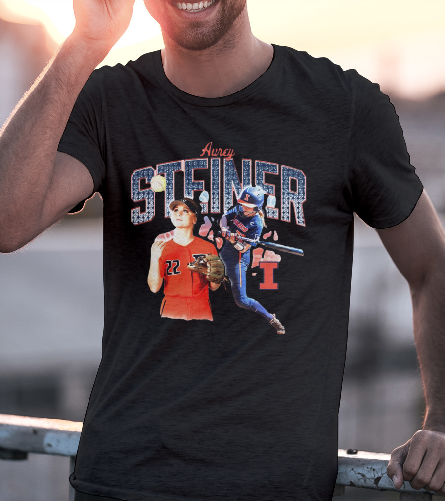 Avrey Steiner Illinois Softball Fighting Illini Number 22 T-Shirt