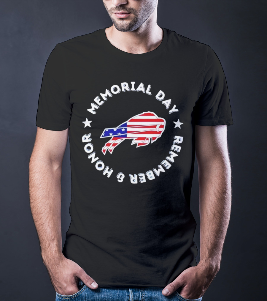 Buffalo Bills Memorial Day Remember And Honor T-Shirt