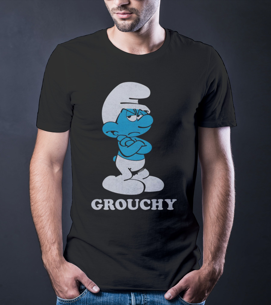 Grouchy Smurf Crossed Arms Stance T-Shirt