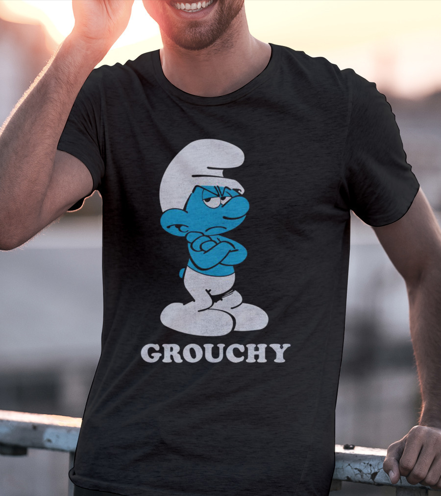 Grouchy Smurf Crossed Arms Stance T-Shirt