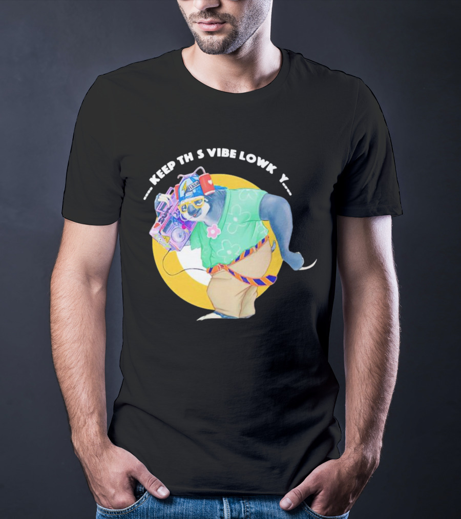 Sloth Keeping This Vibe Lowkey With Boombox And Sunglasses T-Shirt