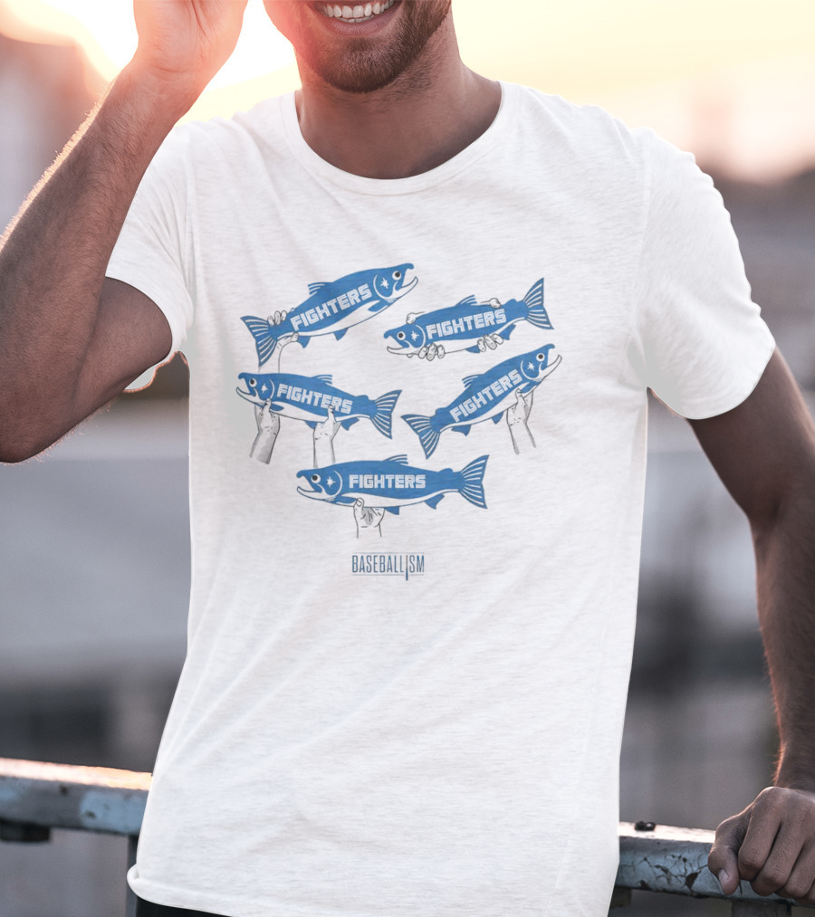 Shakemaru Nippon-Ham Fighters Baseballism Fish T-Shirt
