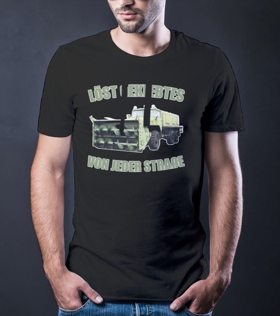 Löst Geklebtes Von Jeder Straße Snowplow Truck T-Shirt