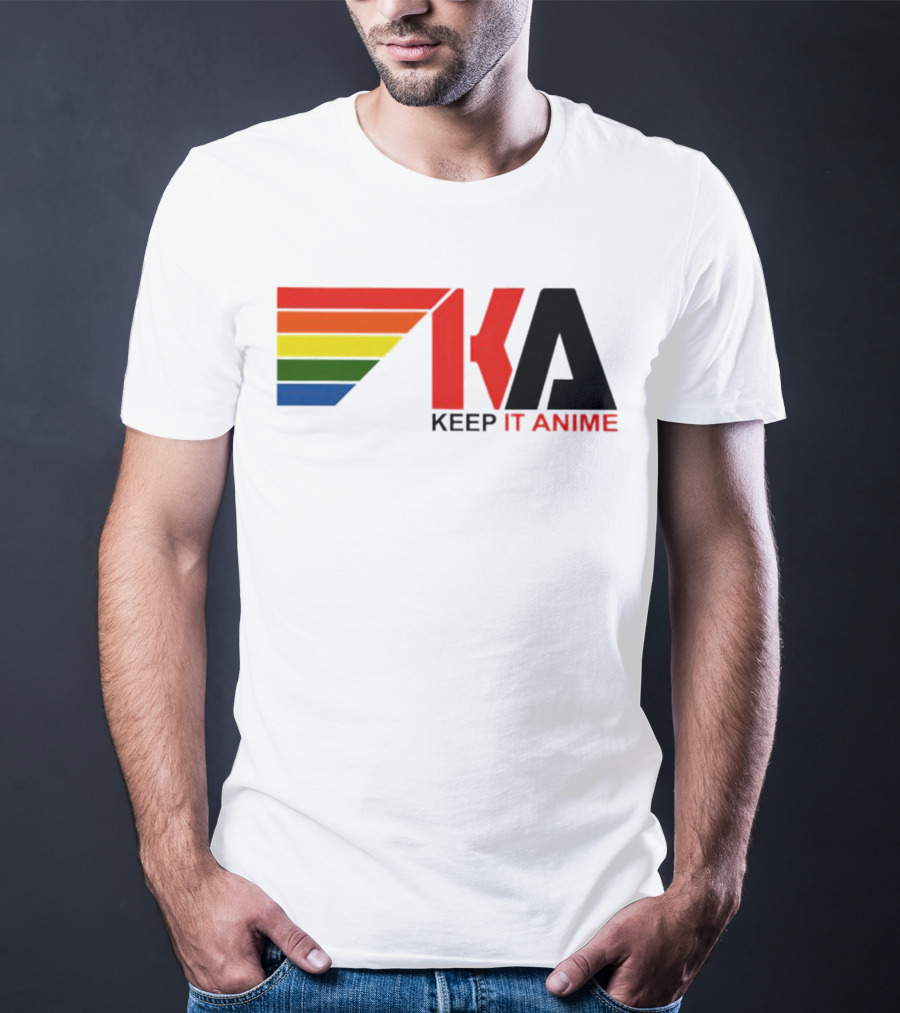 KEEP IT ANIME KA Rainbow Stripes T-Shirt