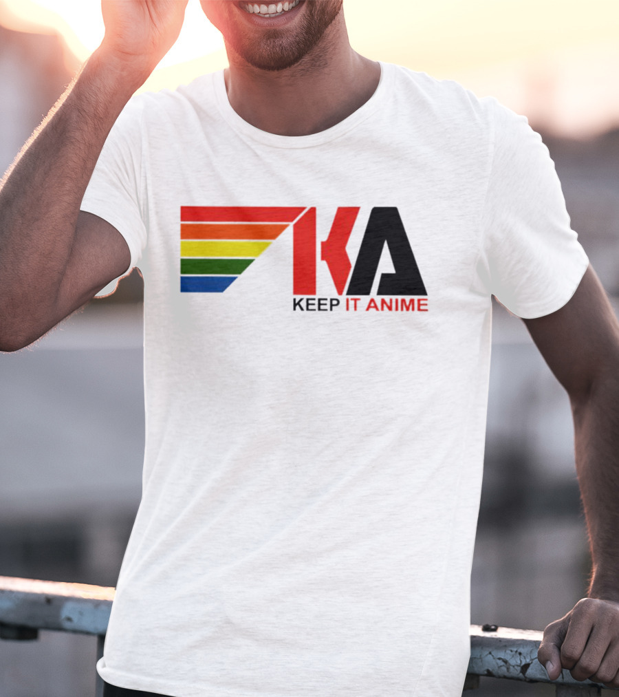 KEEP IT ANIME KA Rainbow Stripes T-Shirt