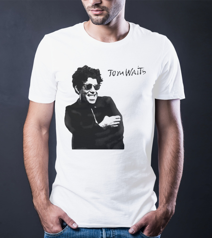 Tom Waits Black And White Sunglasses T-Shirt
