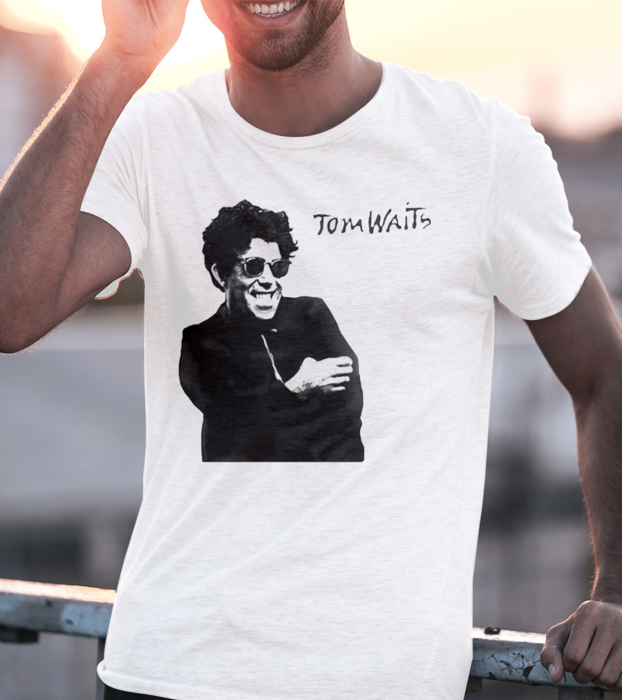 Tom Waits Black And White Sunglasses T-Shirt
