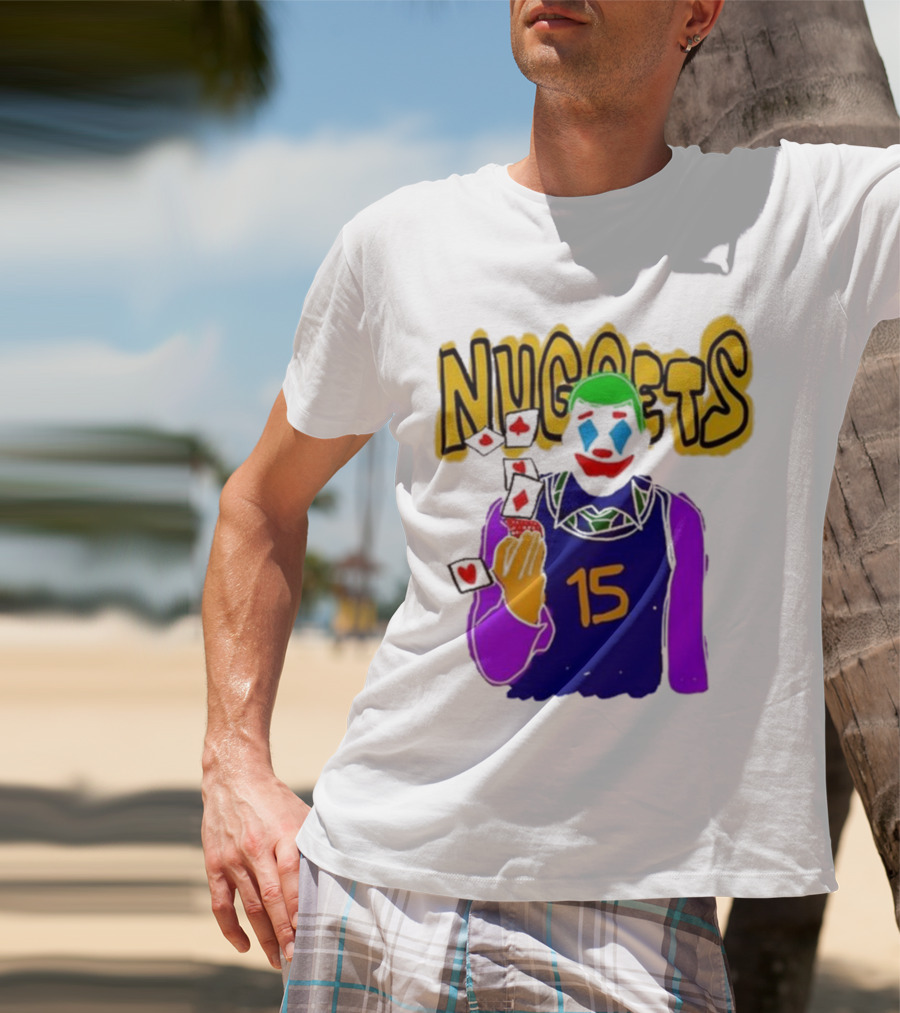Nuggets Clown 15 Nikola Jokic Joker Basketball NBA T-Shirt
