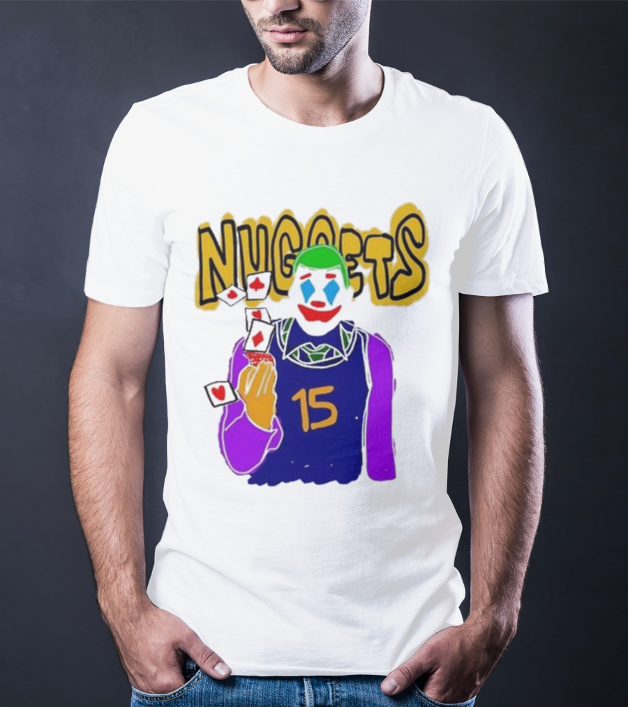 Nuggets Clown 15 Nikola Jokic Joker Basketball NBA T-Shirt