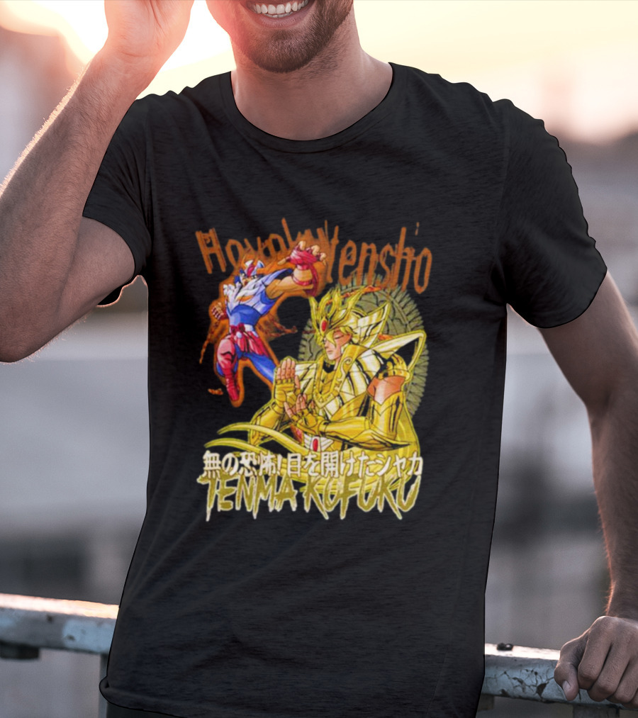 Phoenix Ikki Tenma Kofuku Action Scene Hyaku Ren Sho Saint Seiya T-Shirt