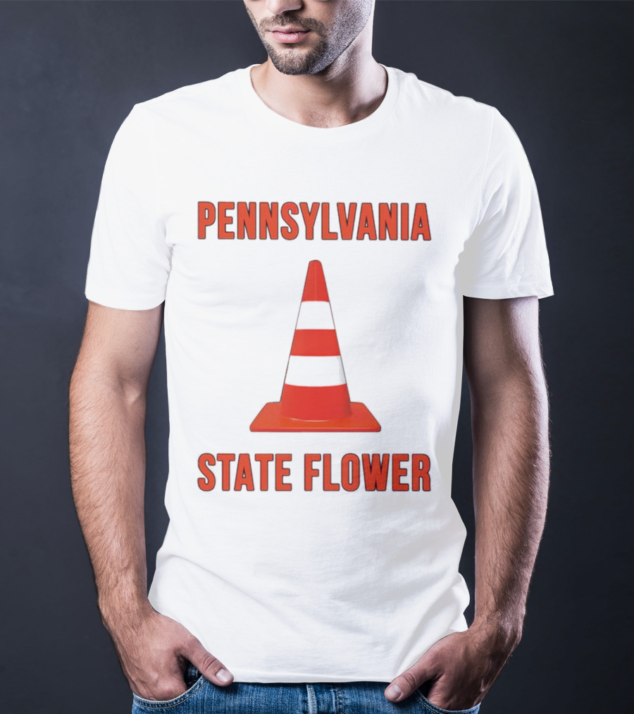 PENNSYLVANIA STATE FLOWER TRAFFIC CONE T-Shirt