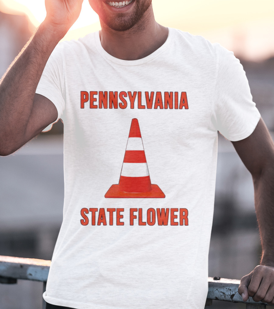 PENNSYLVANIA STATE FLOWER TRAFFIC CONE T-Shirt