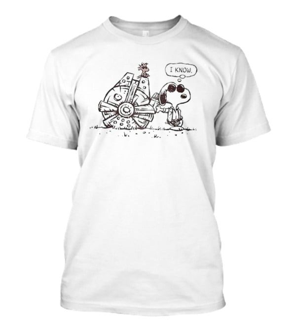 Snoopy I Know Star Wars X-Wing Woodstock T-Shirt