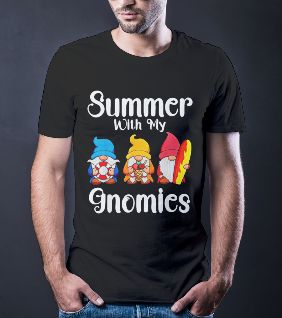 Summer With My Gnomies Beach Fun Adventure T-Shirt