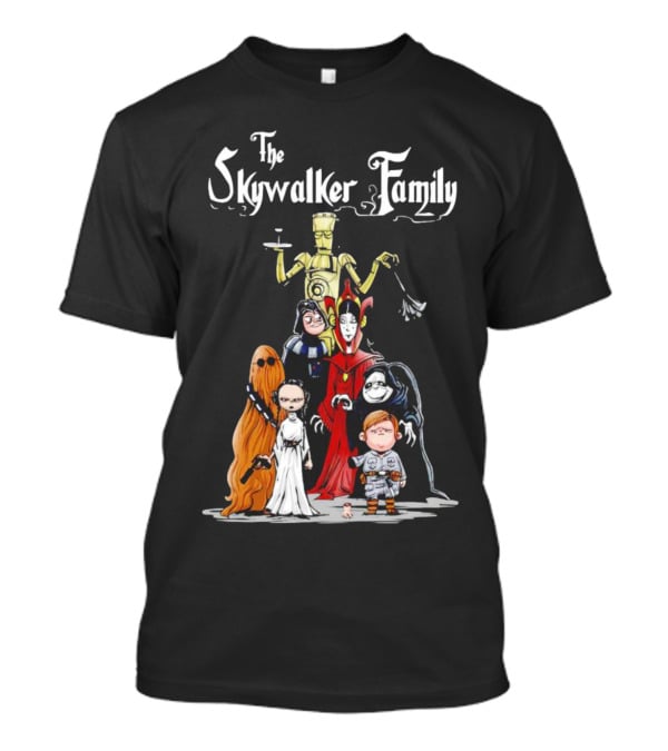 Star Wars Meets Addams Parody Mashup With Skywalker Family Twist T-Shirt