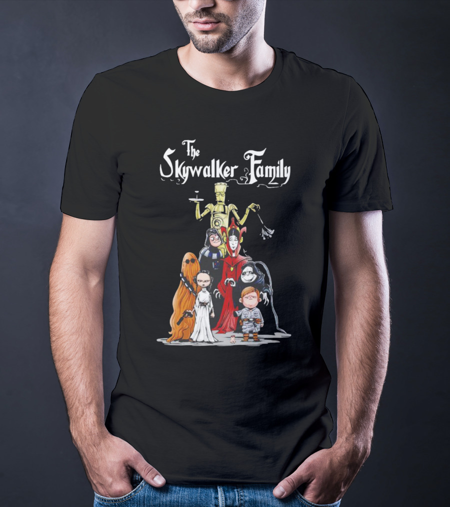 Star Wars Meets Addams Parody Mashup With Skywalker Family Twist T-Shirt