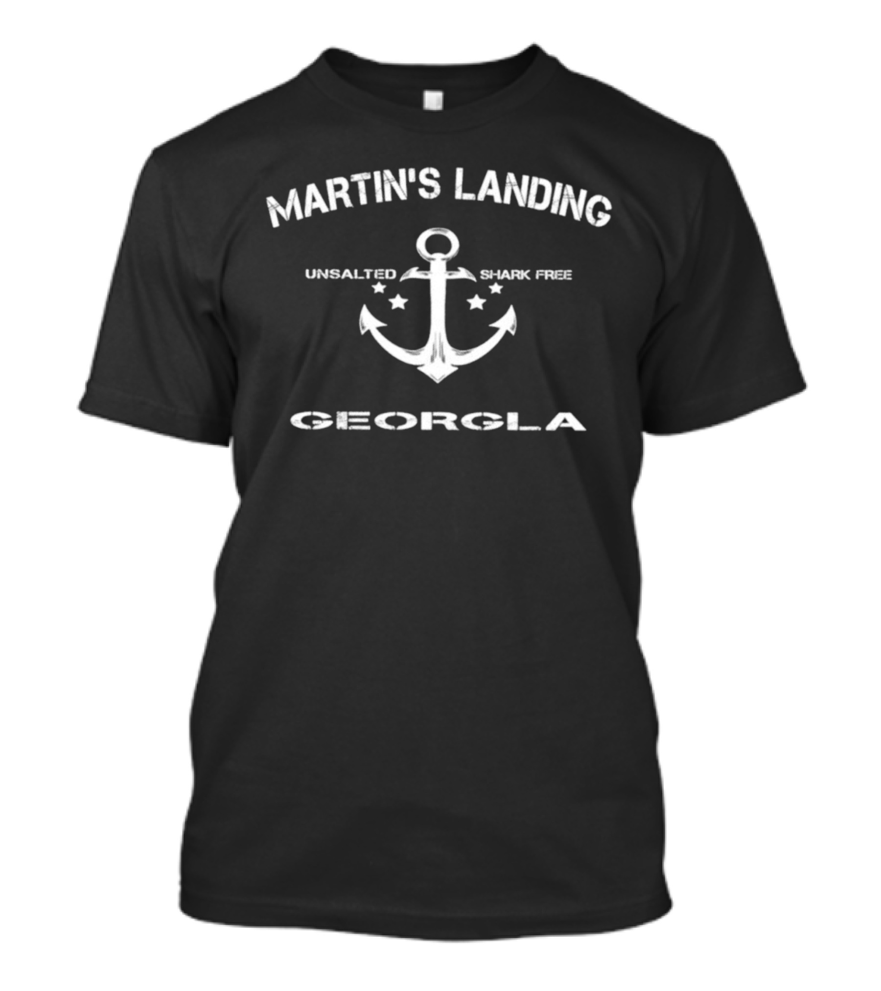 Martin's Landing Georgia Unsalted Shark Free Anchor T-Shirt