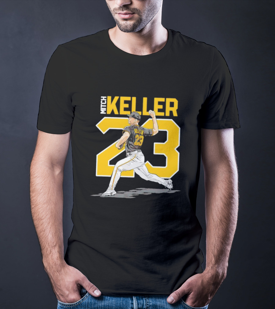 Mitch Keller 23 Pittsburgh Pirates Pitching Action T-Shirt