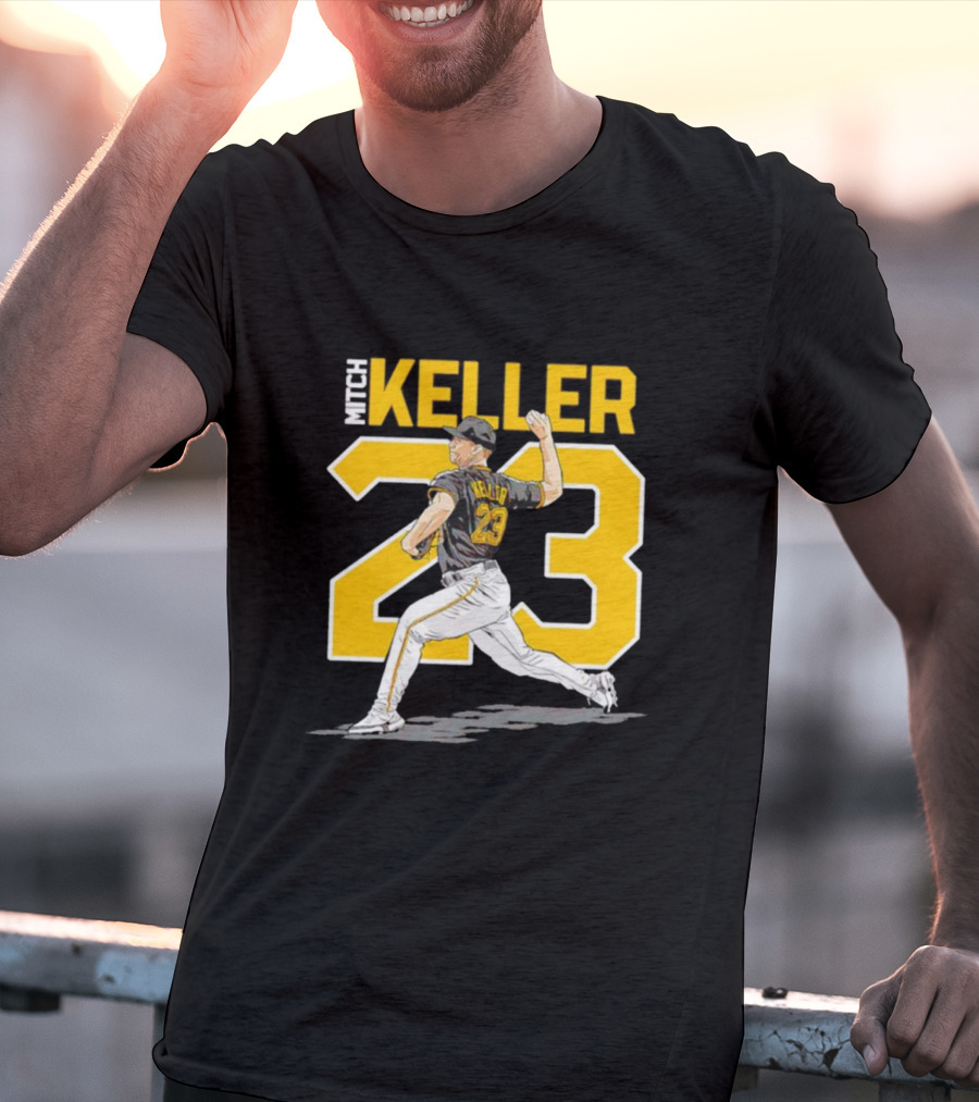 Mitch Keller 23 Pittsburgh Pirates Pitching Action T-Shirt