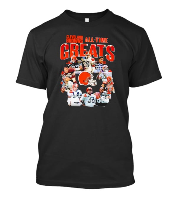 Cleveland Browns All-Time Greats Signatures Legends Icons Team Photos Football T-Shirt
