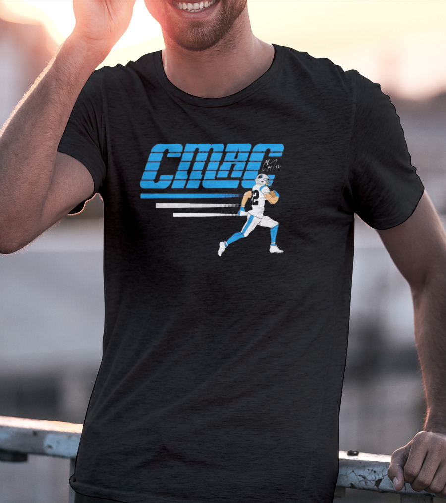 C-Mac Christian McCaffrey Running Carolina Panthers T-Shirt