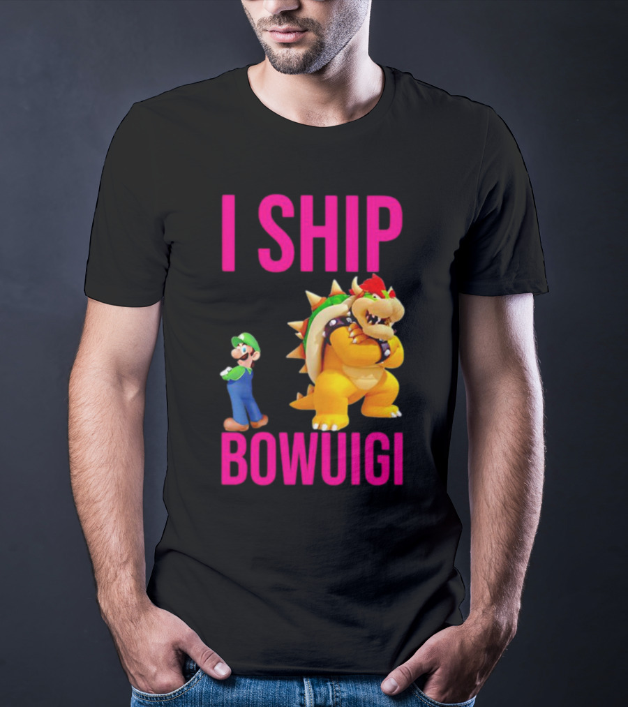 I Ship Bowuigi Super Mario Luigi Bowser T-Shirt