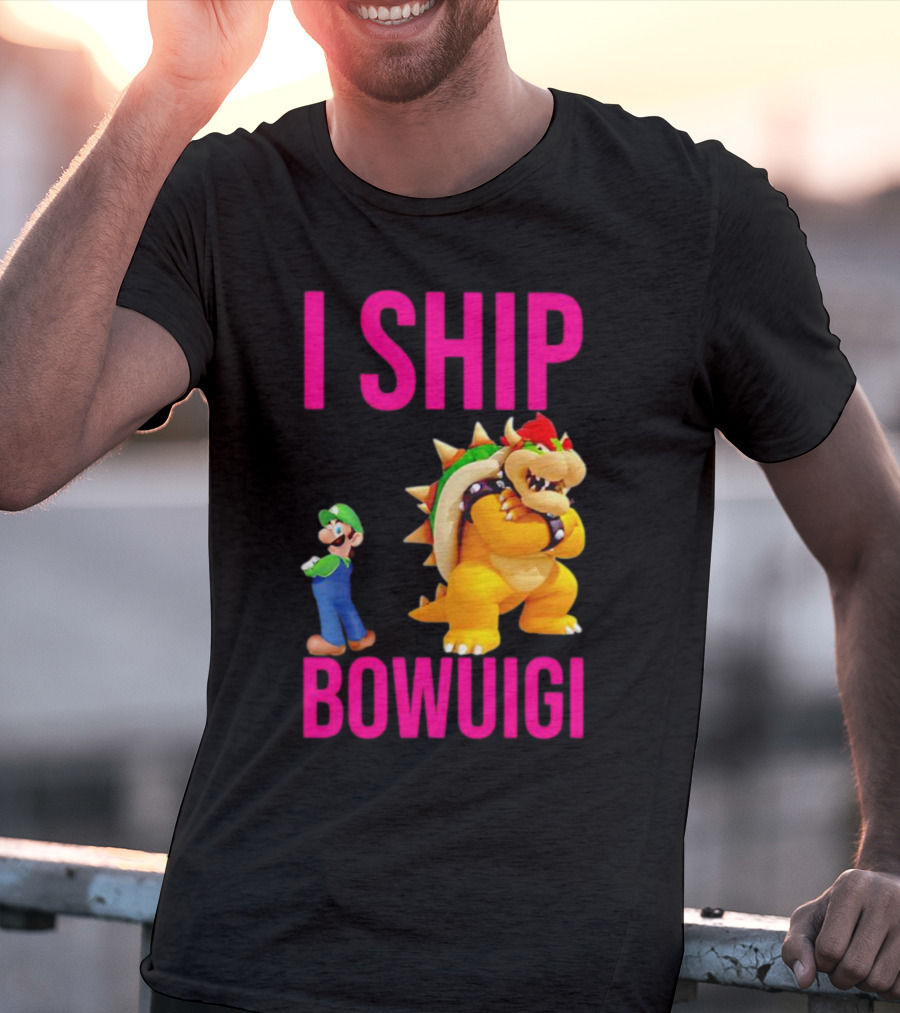 I Ship Bowuigi Super Mario Luigi Bowser T-Shirt