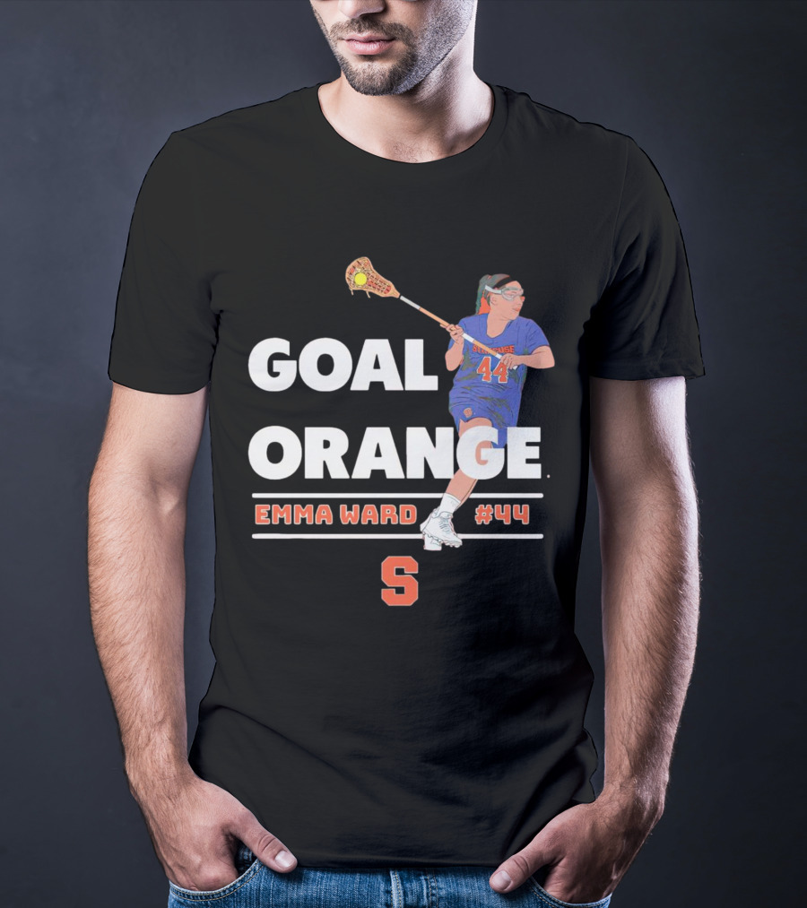 Syracuse Orange Emma Ward #44 Goal Orange Lacrosse T-Shirt